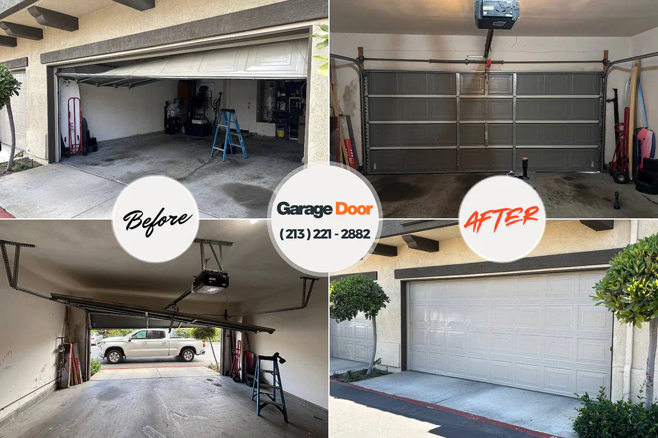 Before and after: garage door repair North Wildwood, NJ
